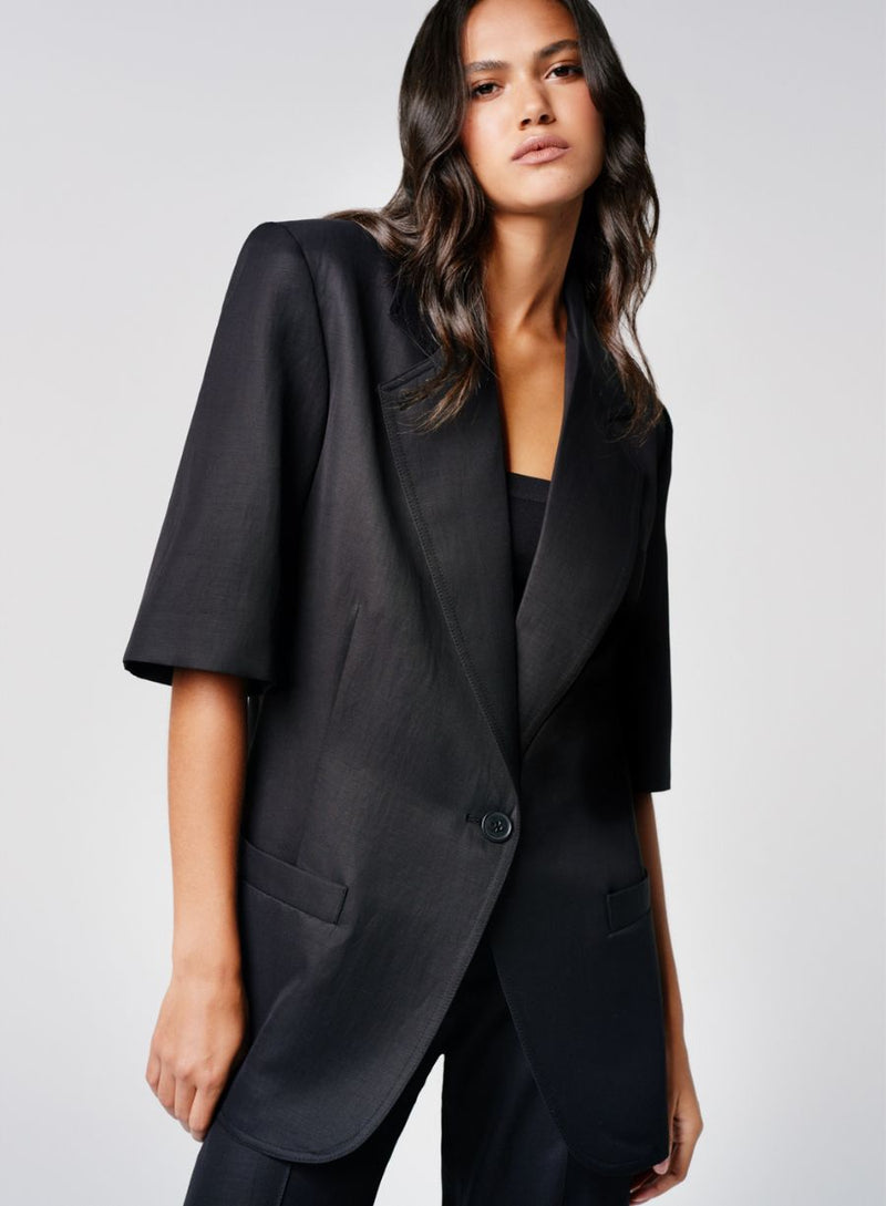 Short Sleeve Oversized Blazer - Main Image