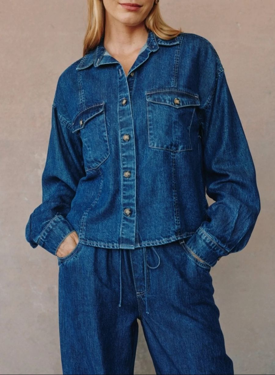 Seamed Flap Pocket Shacket