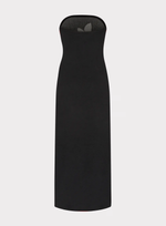 Placed Floral Strapless Knit Midi Dress