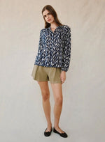 Long Sleeve Shirred Raglan Shirt