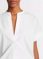 Cotton Dolman-Sleeve Pullover Shirt