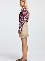 Fringe Mini Skirt