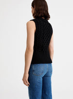 Cable-Knit Crewneck Vest